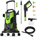 Paxcess Upgraded 3000PSI Pressure Washer, 2.5GPM Portable Electric Power Washer with 360° Spinner Wheels