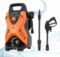 Paxcess Electric Power Wash Machine, Portable Pressure Car Washer with Adjustable Spray Nozzle Foam Cannon 